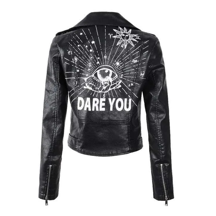 سترة جلدية نسائية عالية الجودة ,High quality women's leather jacket