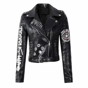 سترة جلدية نسائية عالية الجودة ,High quality women's leather jacket