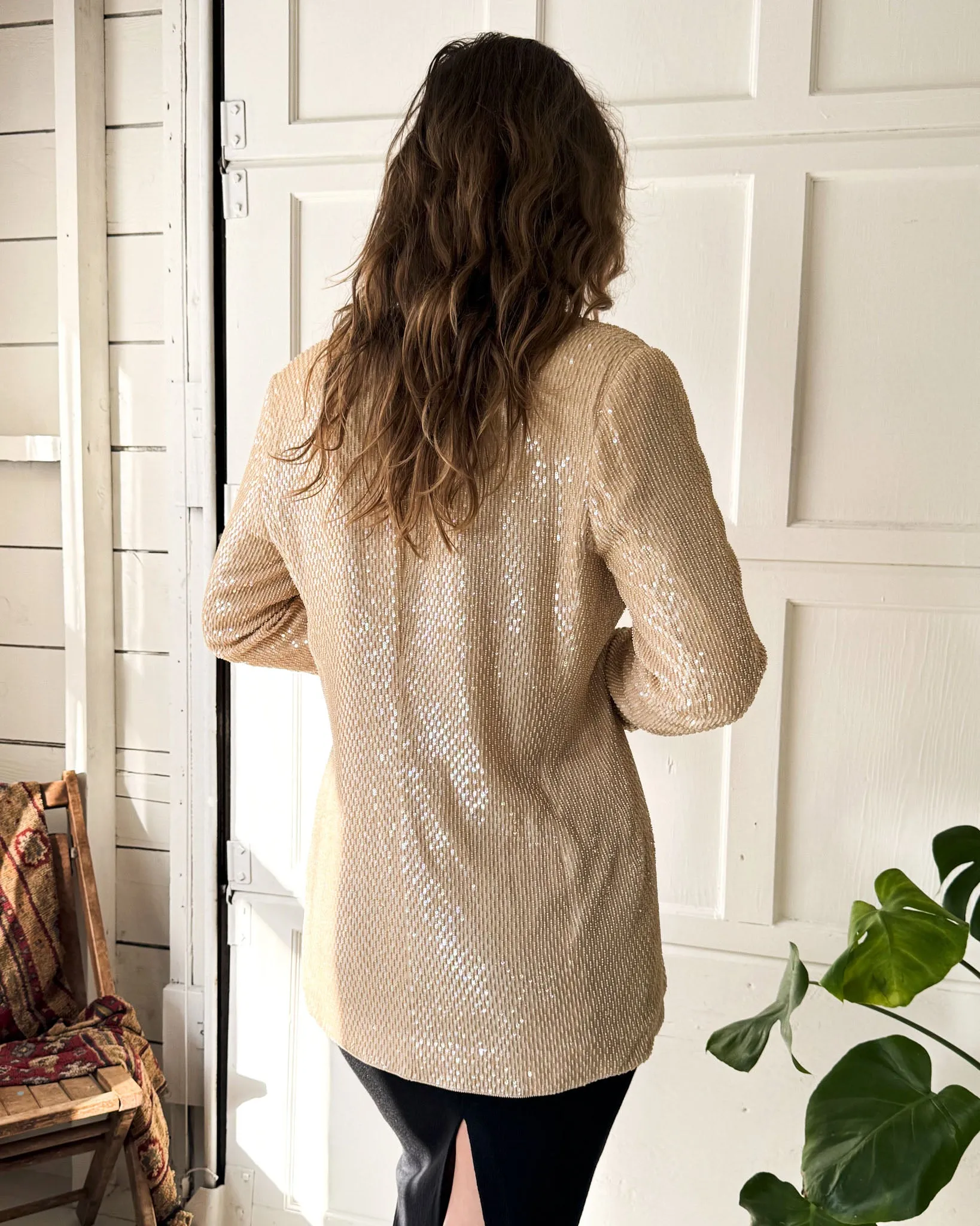90s Escada Heavily Beaded Jacket | M