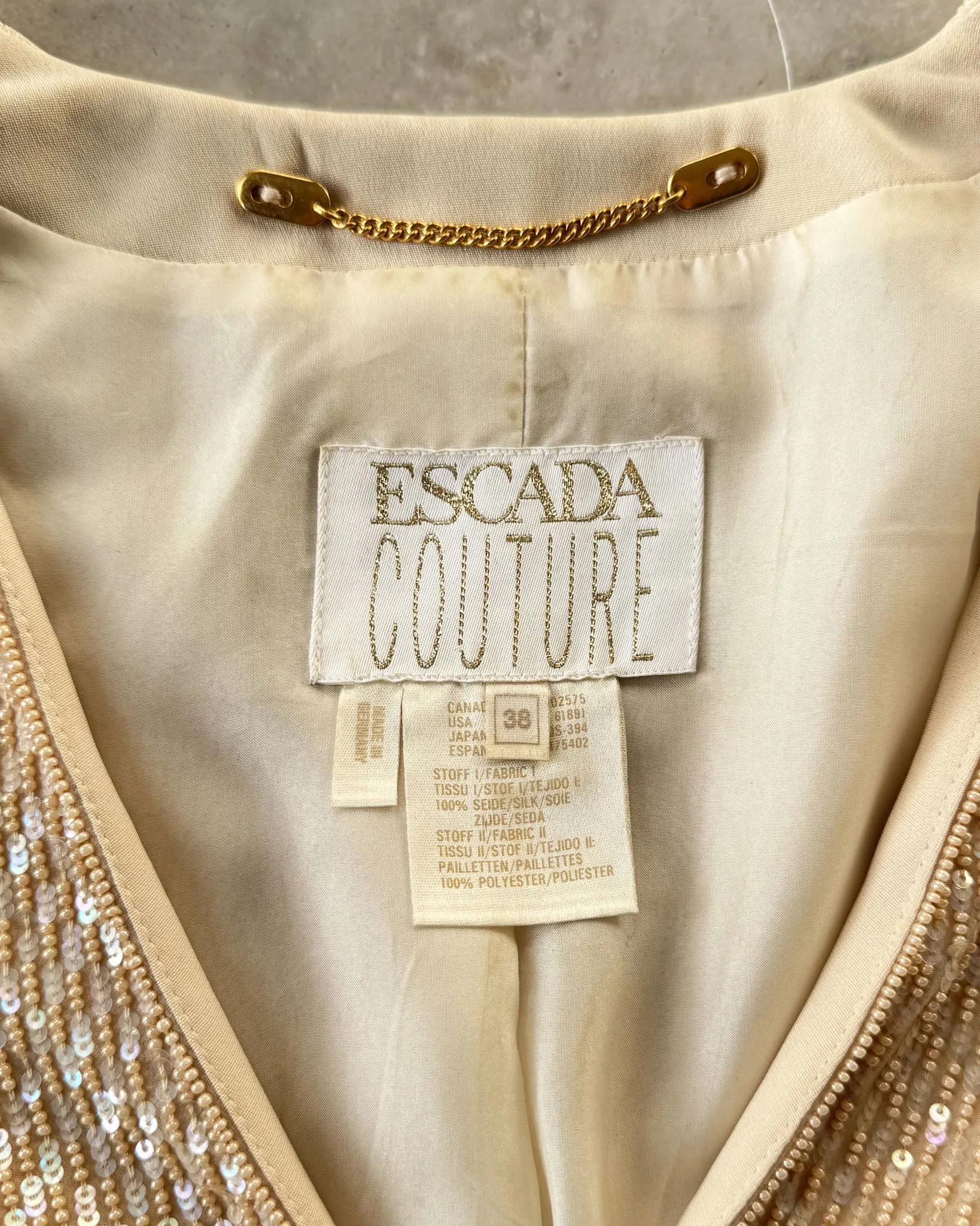 90s Escada Heavily Beaded Jacket | M