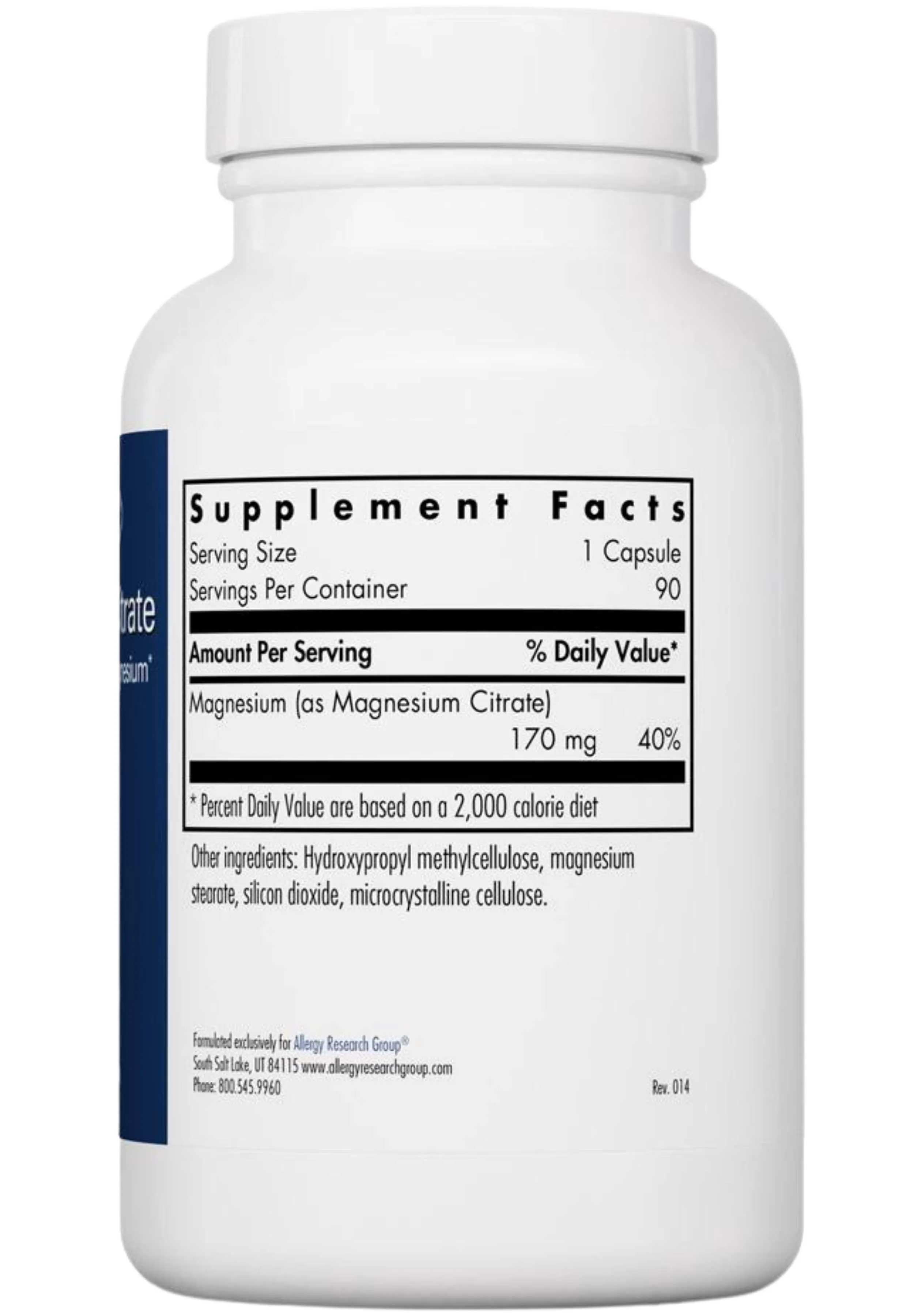 Allergy Research Group Magnesium Citrate