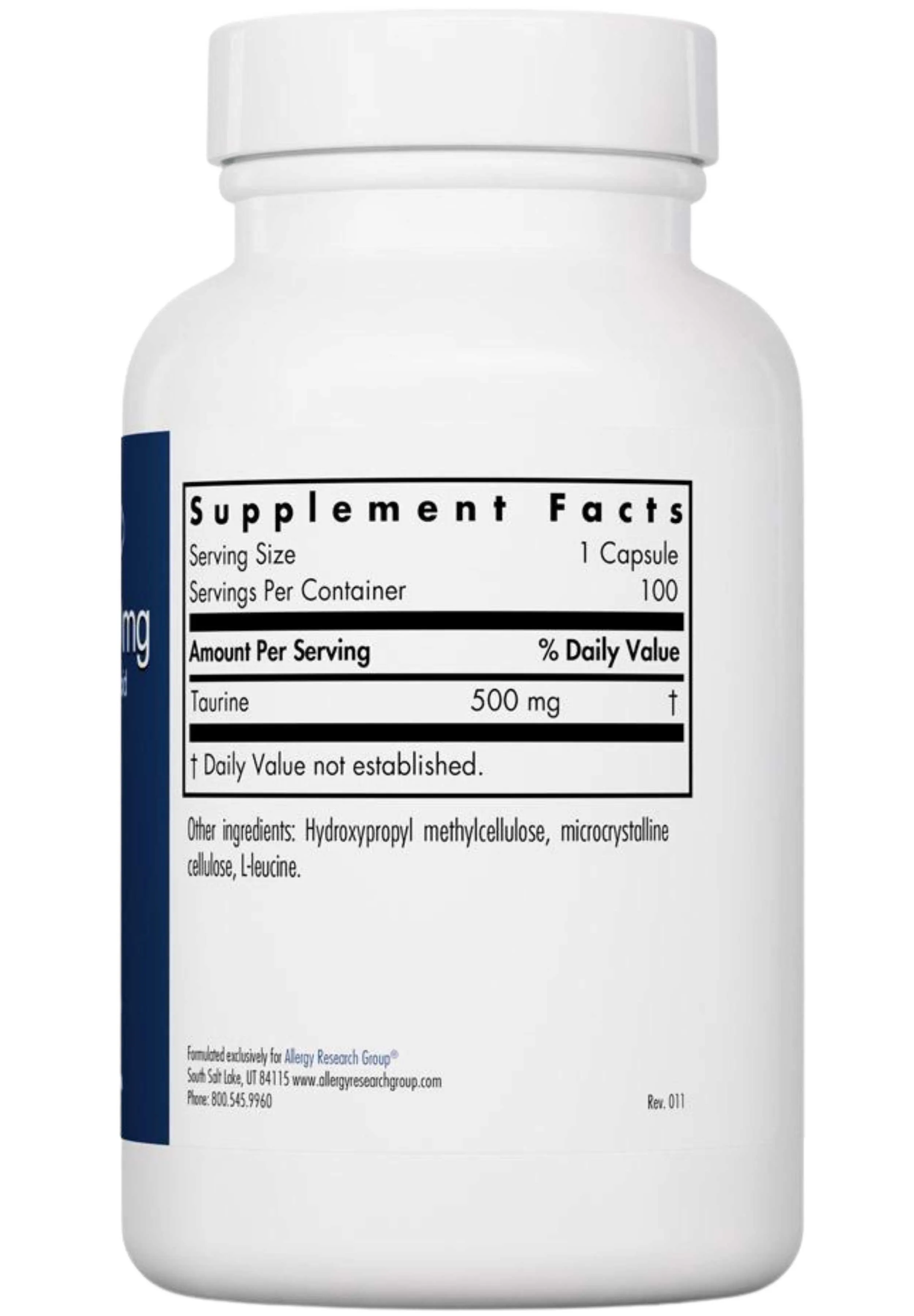 Allergy Research Group Taurine 500 mg
