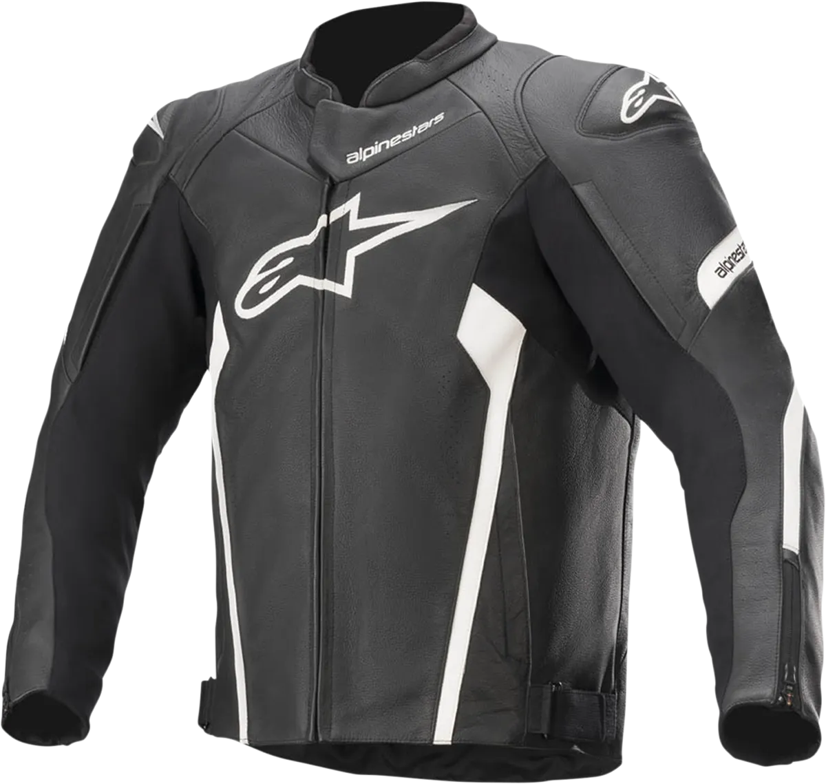ALPINESTARS Faster v2 Leather Jacket - Black/White - US 38 / EU 48 3103521-12-48