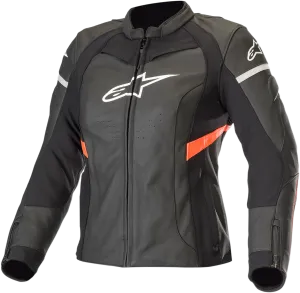 ALPINESTARS Stella Kira Leather Jacket - Black/Red - US 2 / EU 38 3112019-1030-38