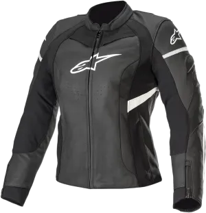 ALPINESTARS Stella Kira Leather Jacket - Black/White - US 4 / EU 40 3112019-12-40