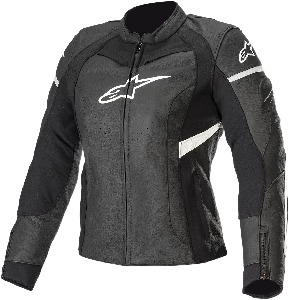 ALPINESTARS Stella Kira Leather Jacket - Black/White - US 8 / EU 44 3112019-12-44