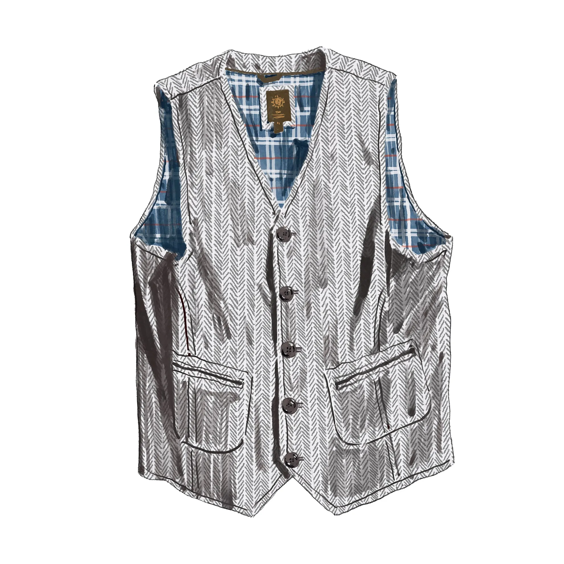 Back East Herringbone Vest