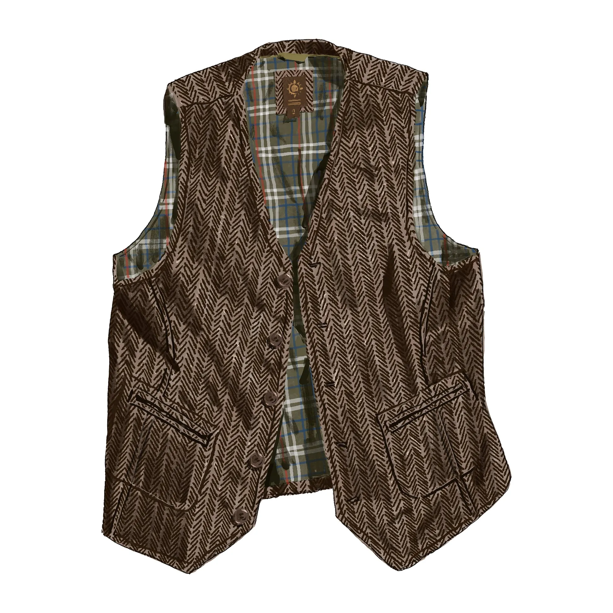 Back East Herringbone Vest