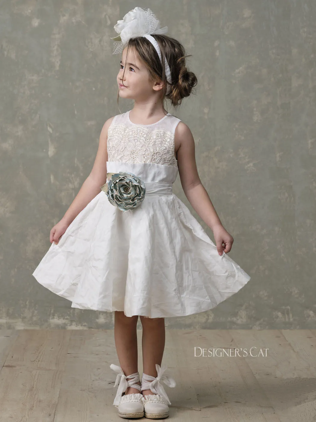 Baptism Dress for girl-ROZALIN ivory