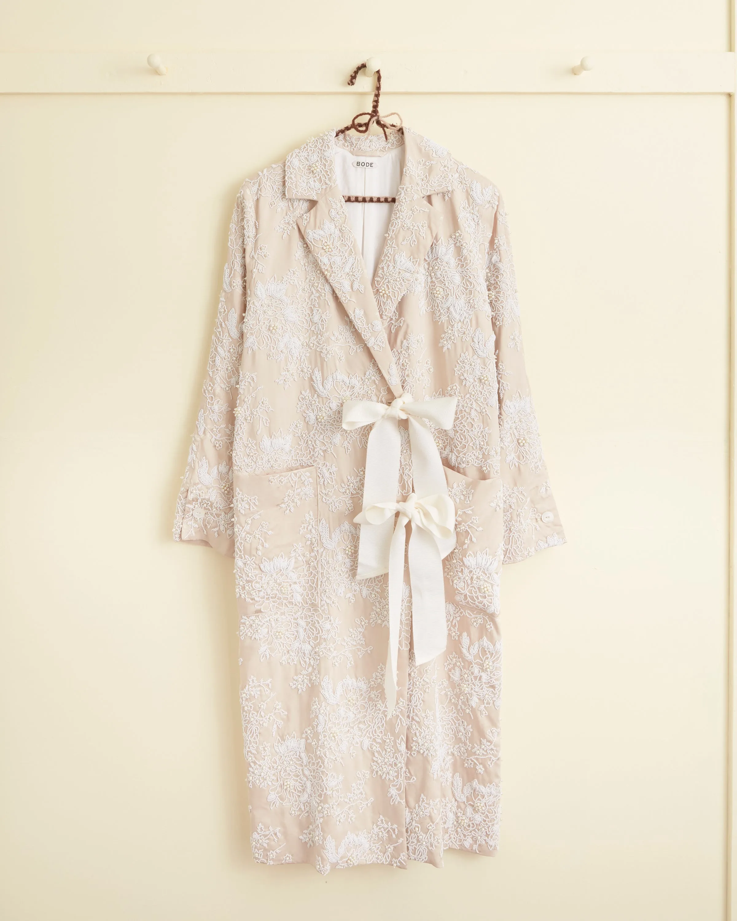 Beaded Perennial Jacquard Coat