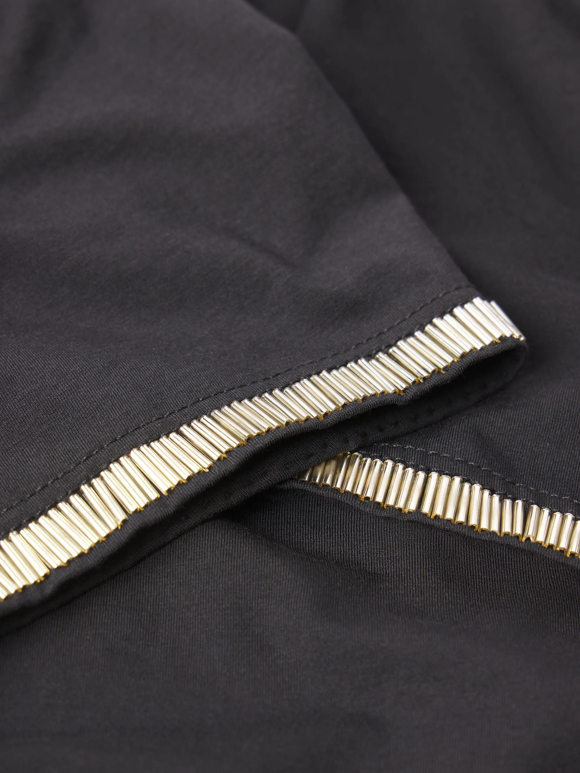Beaded Tee -- Black