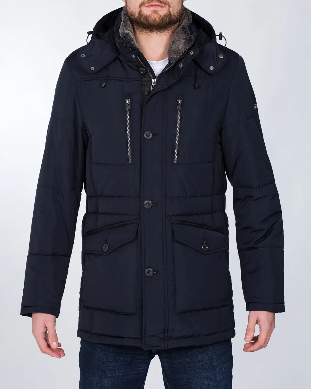 Cabano Tall Hooded Jacket (navy)