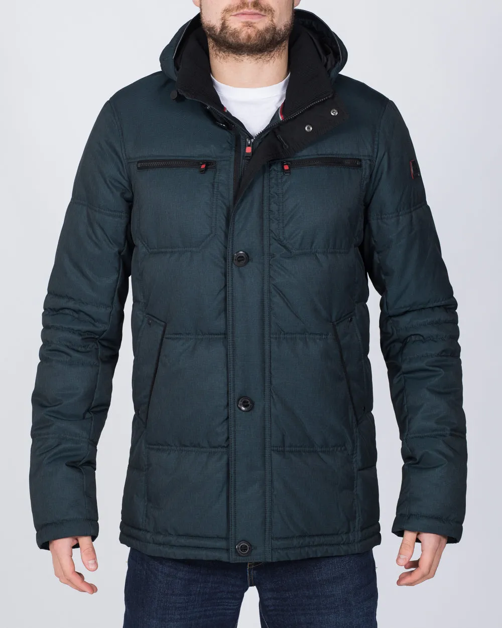 Cabano Tall Hooded Jacket (petrol)