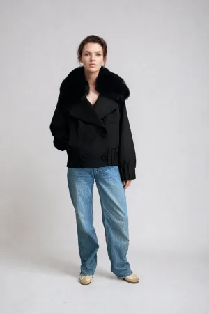 Celeste Cashmere Coat Black