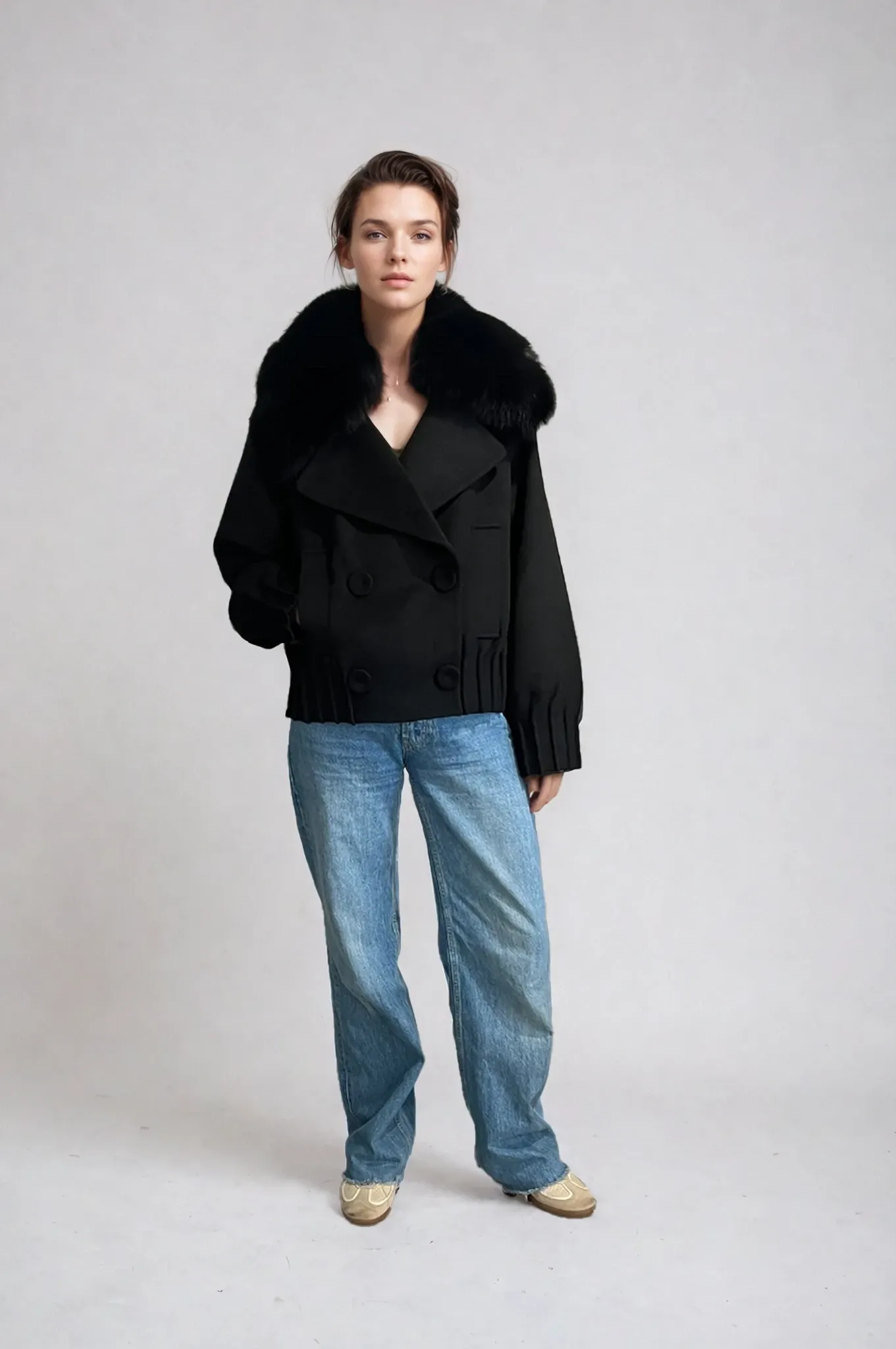 Celeste Cashmere Coat Black