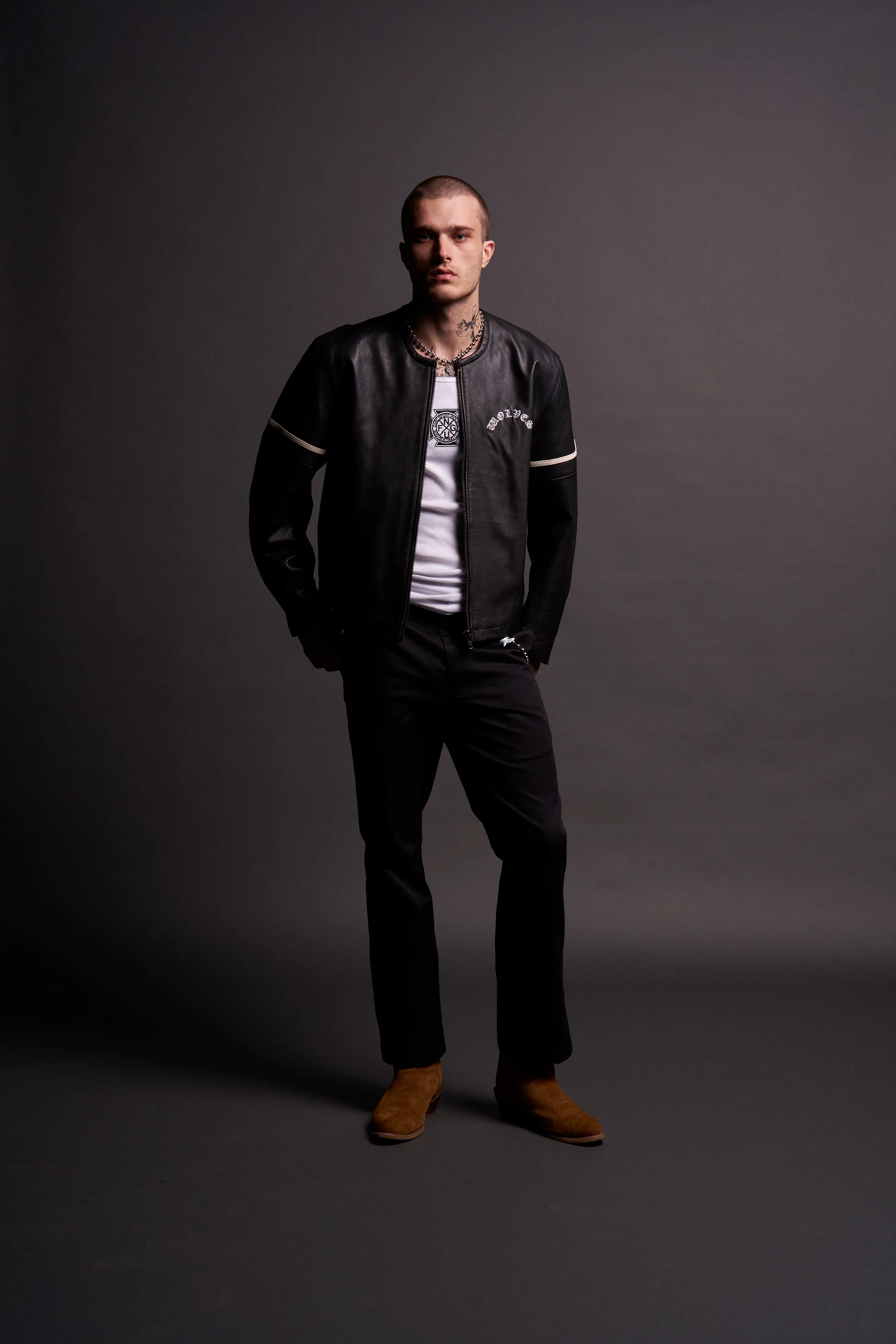 Chopper Jesse Biker Jacket in Black