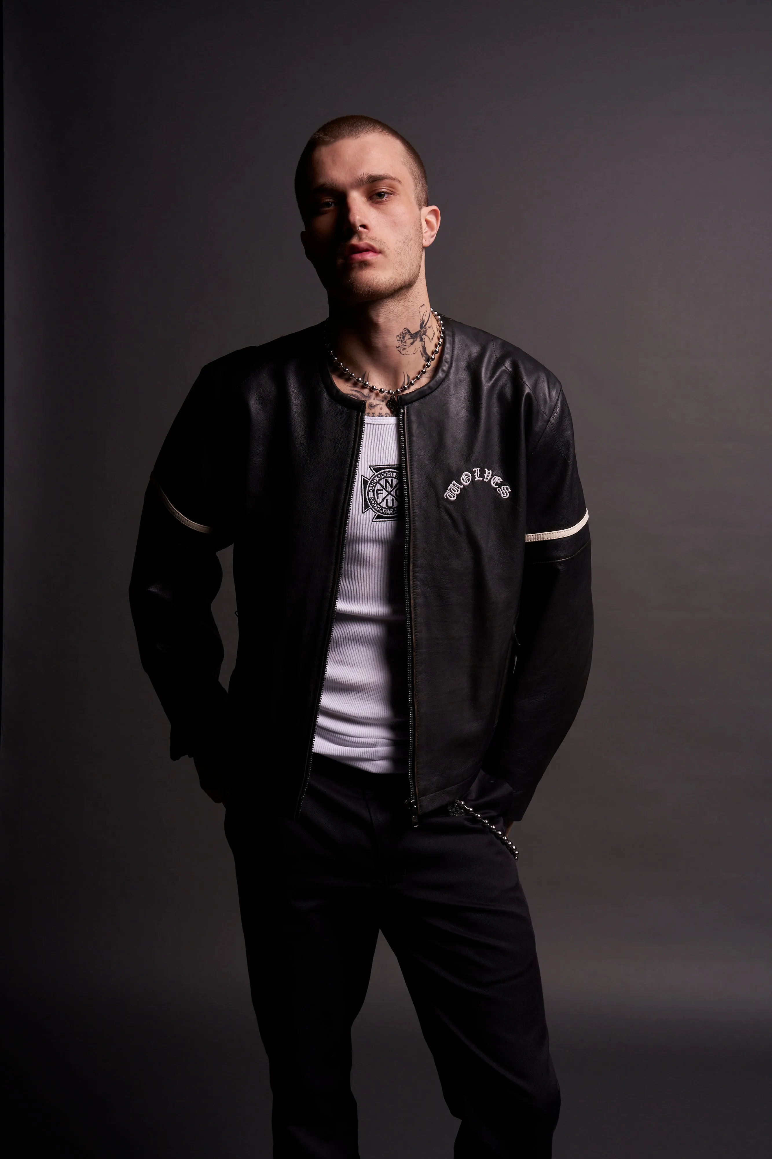 Chopper Jesse Biker Jacket in Black