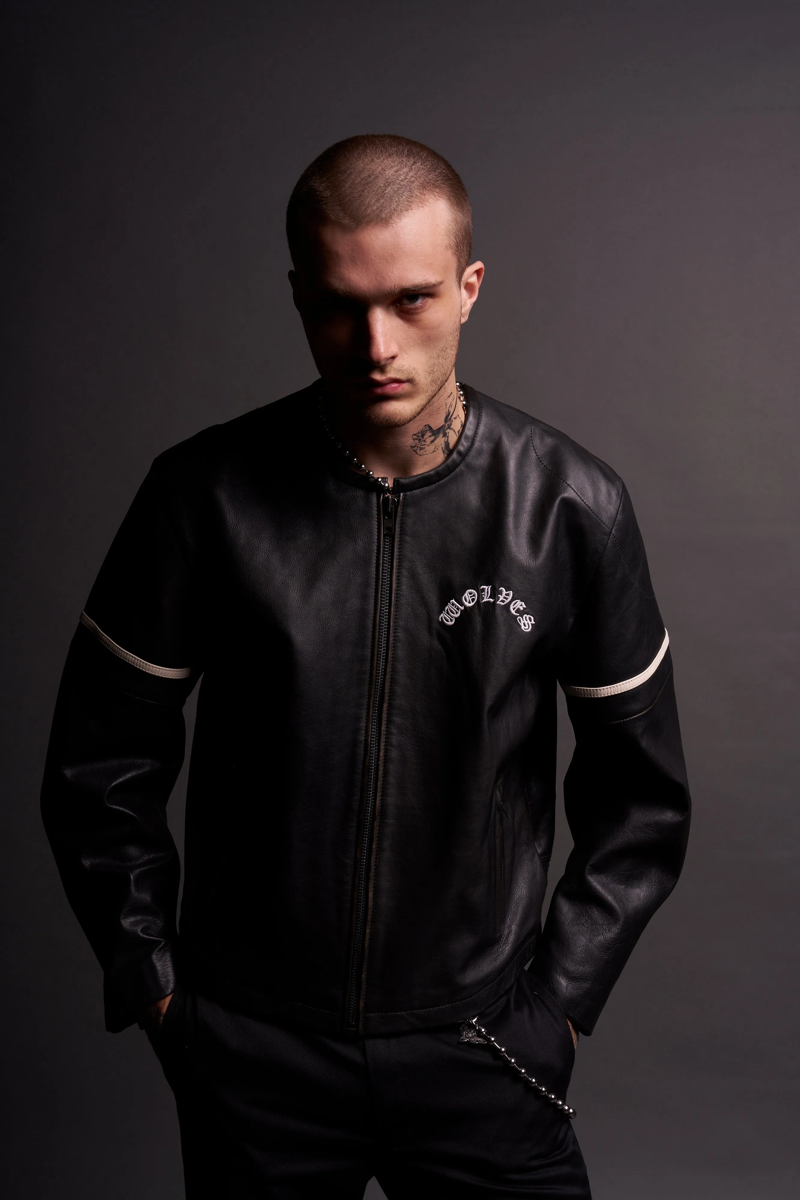 Chopper Jesse Biker Jacket in Black