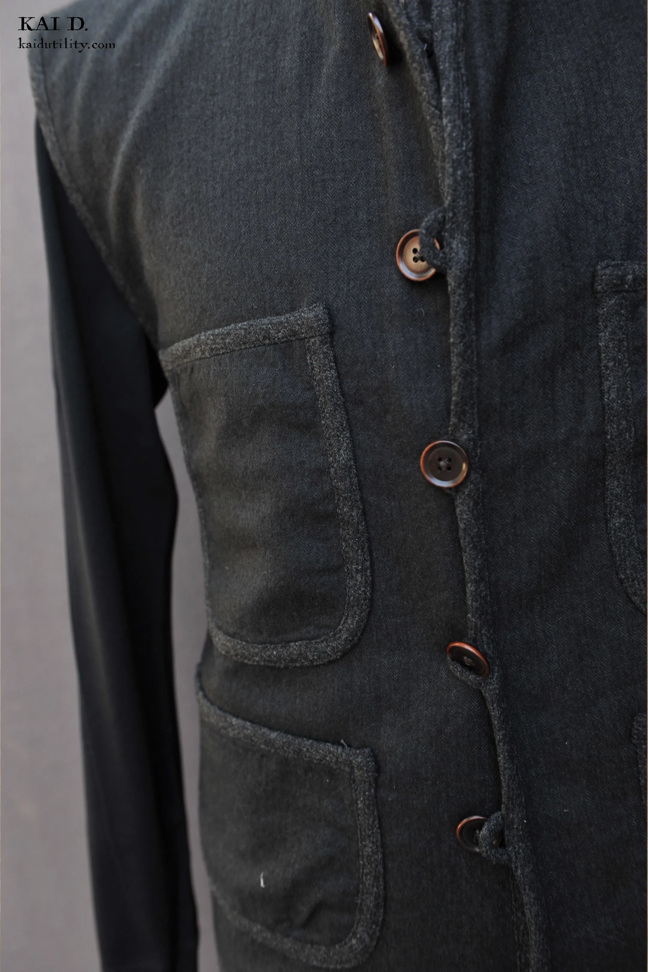 Cruiser Vest (longer version) - Boiled Wool - M, L