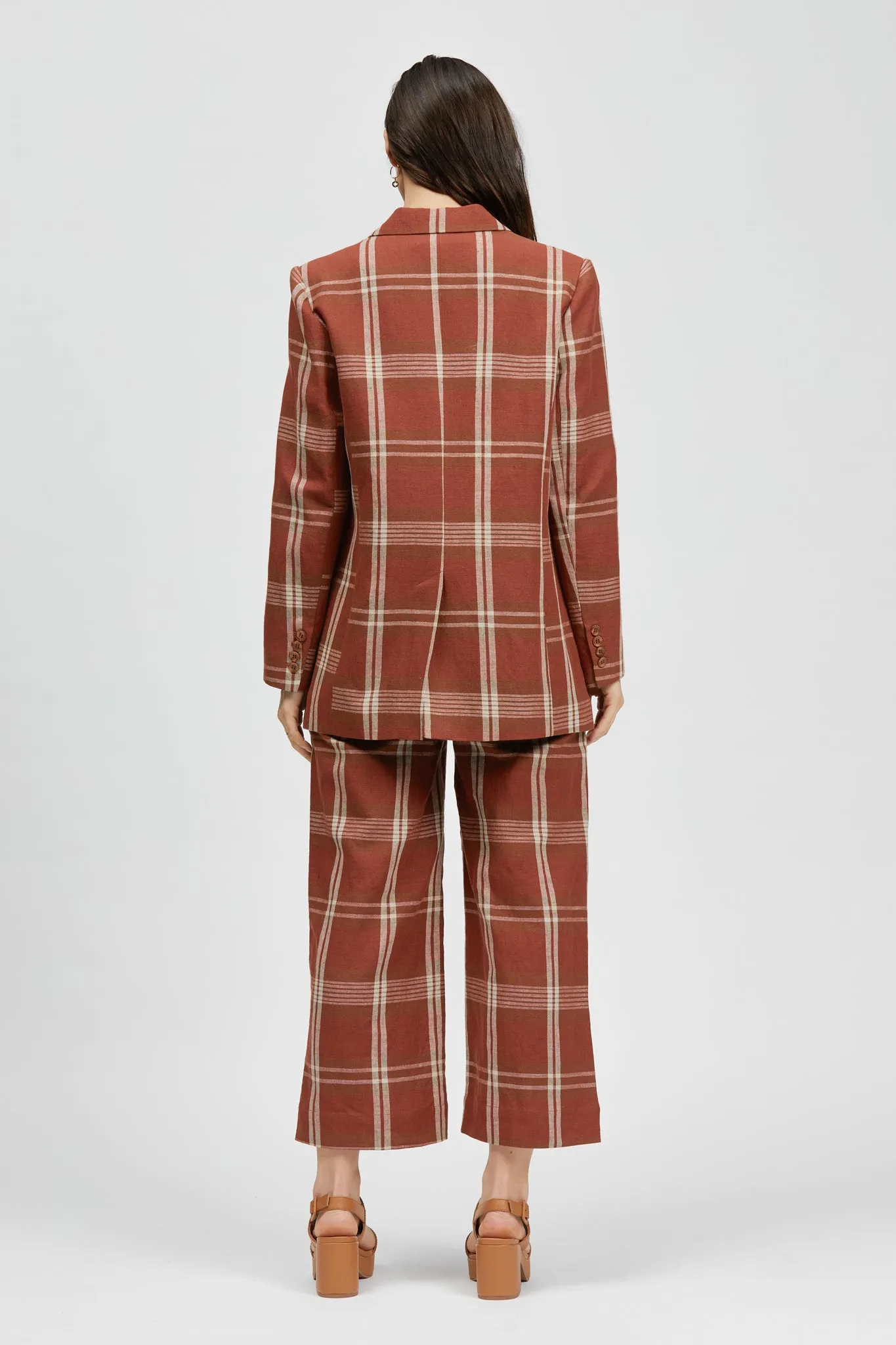 Dez Blazer Brown Check