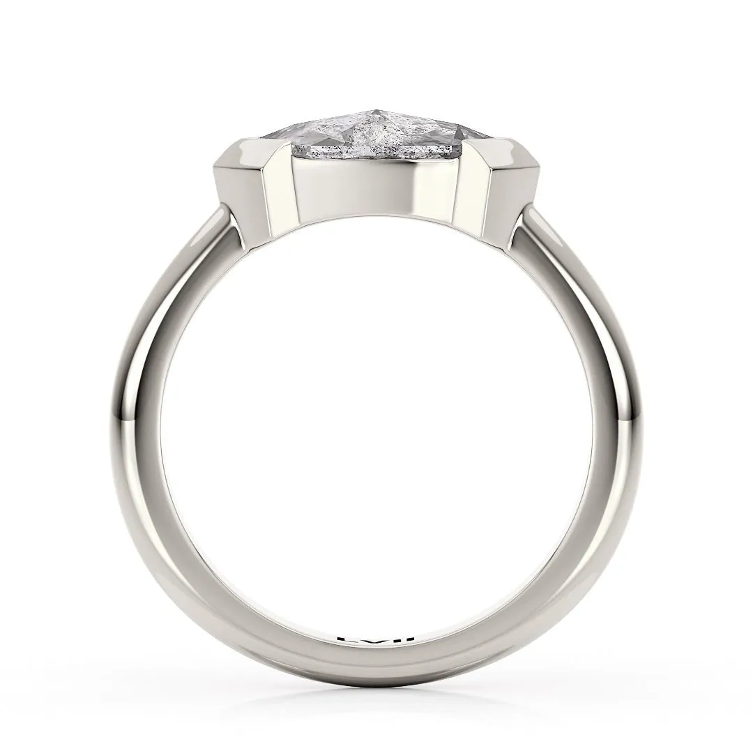 East West Marquise Diamond Engagement Ring - The Rosemary Ring