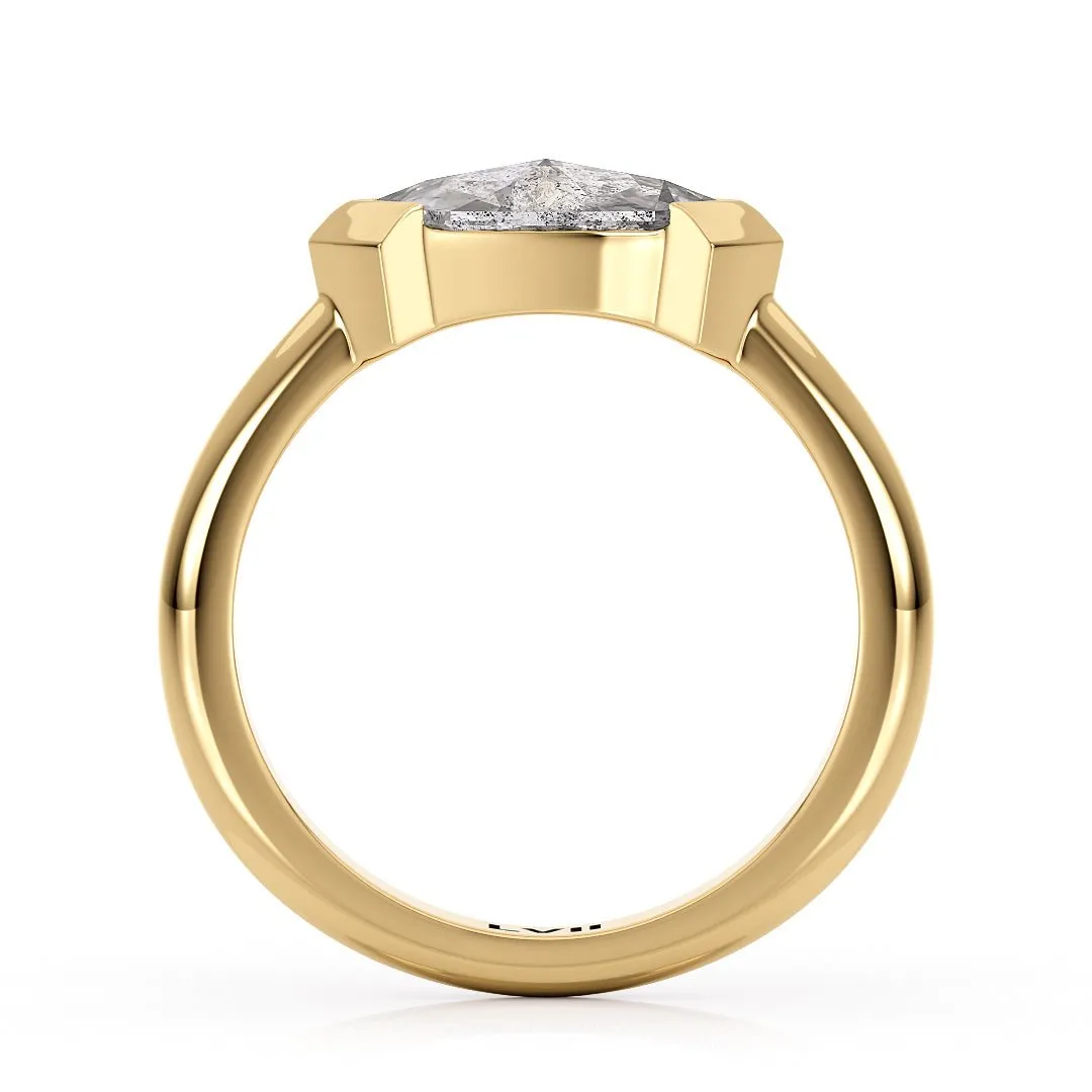 East West Marquise Diamond Engagement Ring - The Rosemary Ring