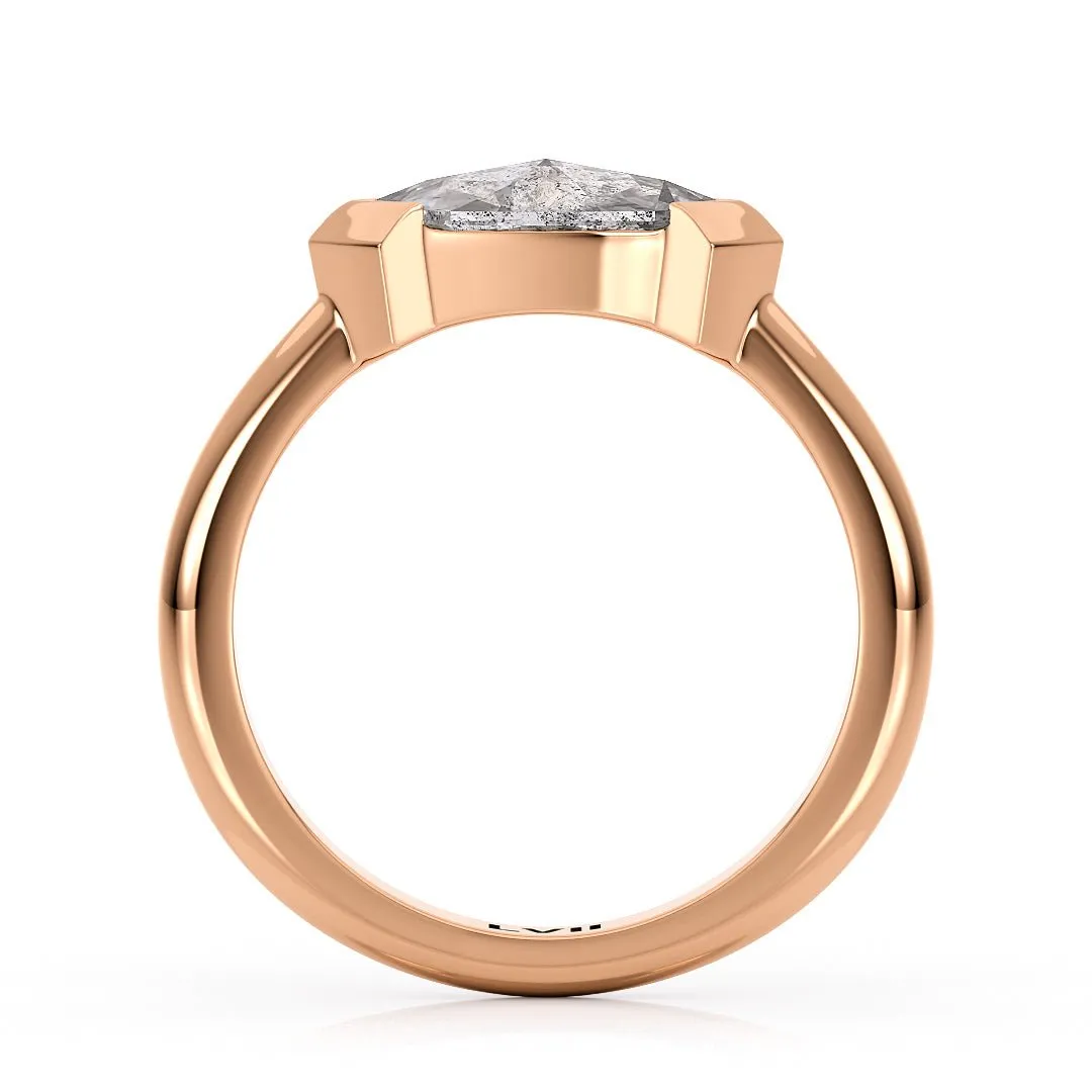 East West Marquise Diamond Engagement Ring - The Rosemary Ring