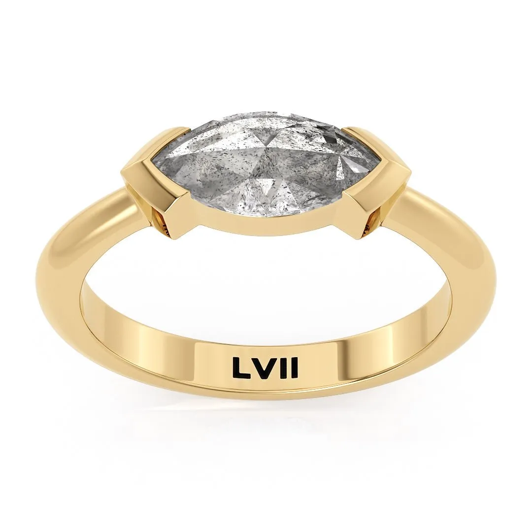 East West Marquise Diamond Engagement Ring - The Rosemary Ring
