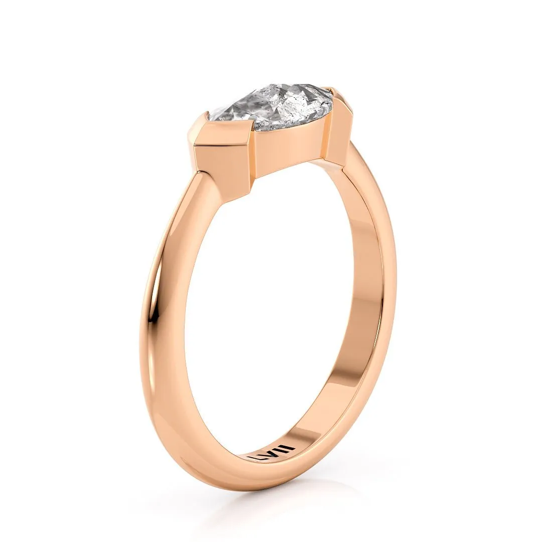 East West Marquise Diamond Engagement Ring - The Rosemary Ring