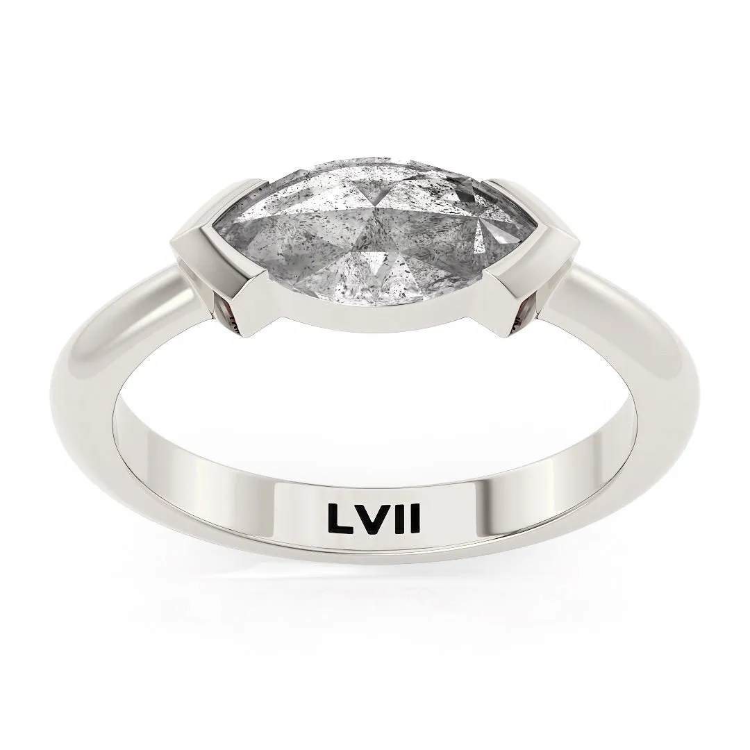 East West Marquise Diamond Engagement Ring - The Rosemary Ring
