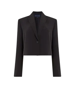 Echo Crepe Cropped Blazer - Blackout