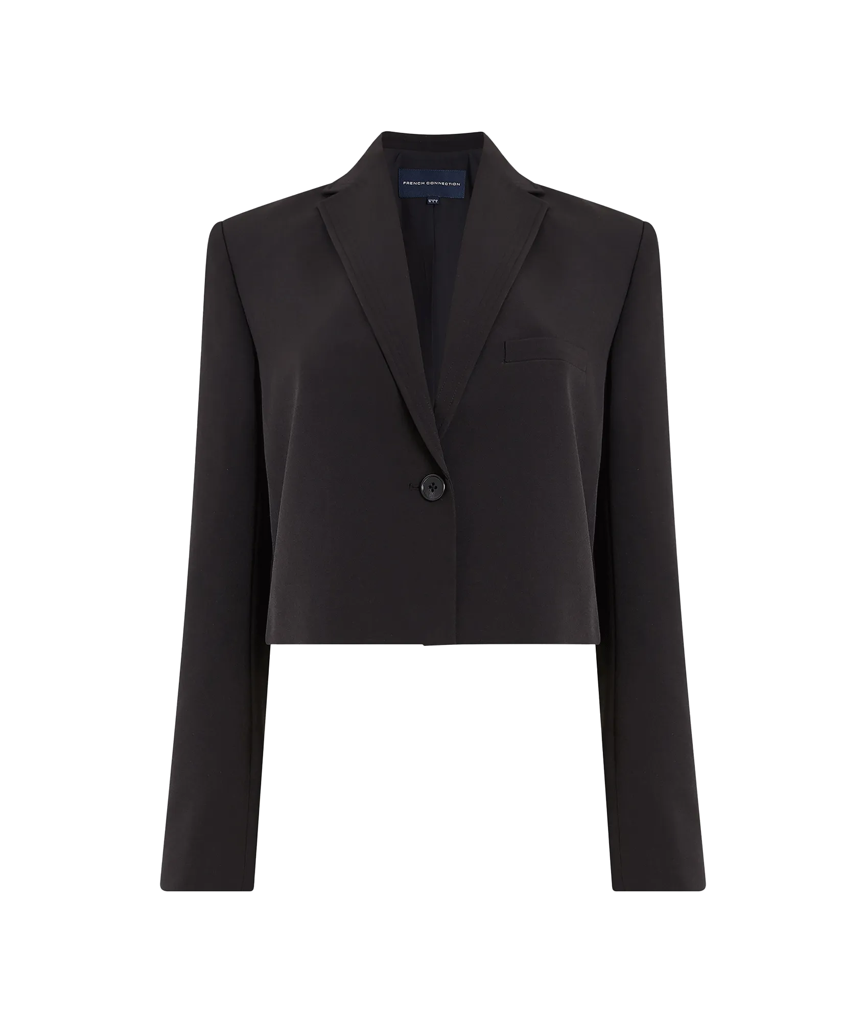 Echo Crepe Cropped Blazer - Blackout