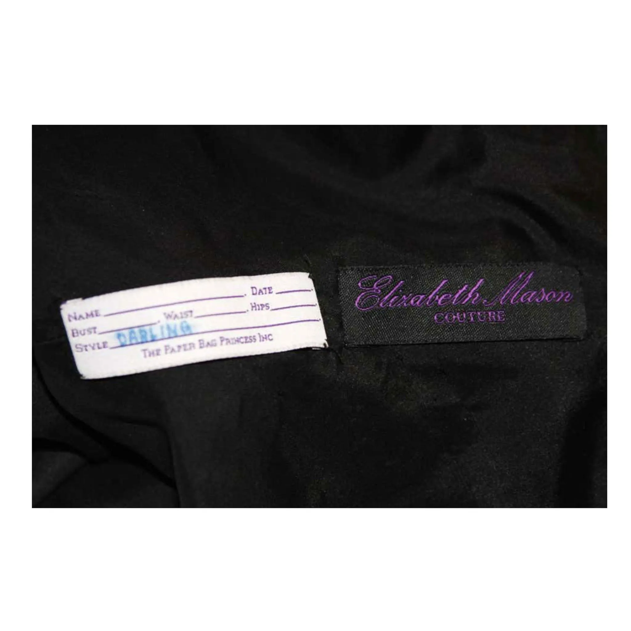 ELIZABETH MASON COUTURE Black Silk Ruffle Bolero