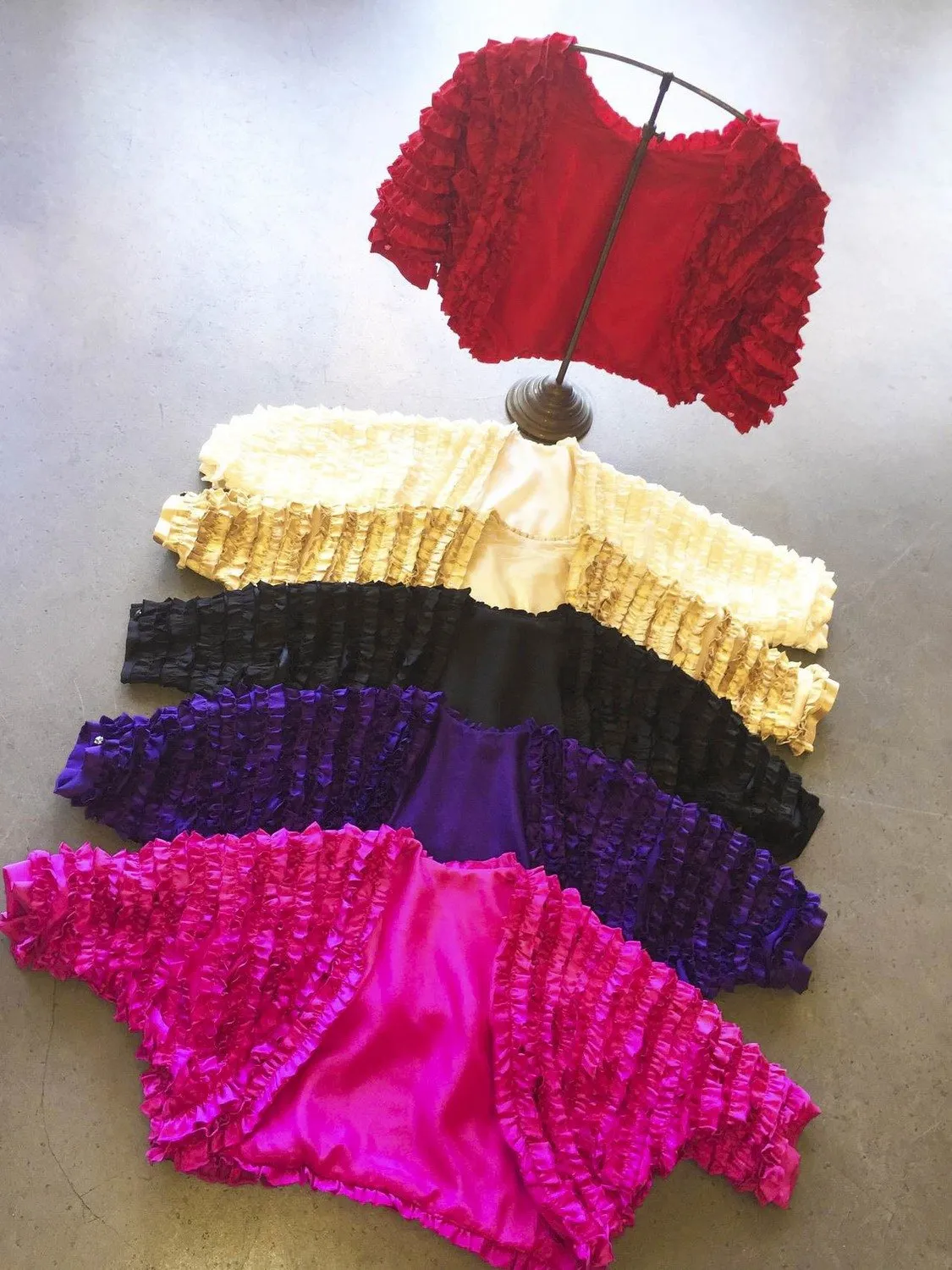 ELIZABETH MASON COUTURE Silk Ruffle Bolero