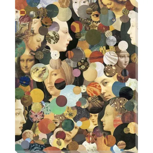 Euphoric Reverie Abstract Faces Canvas Art UV Resistant Outdoor Canvas
