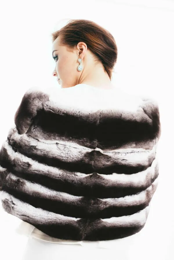 Genuine Chinchilla Fur Bolero
