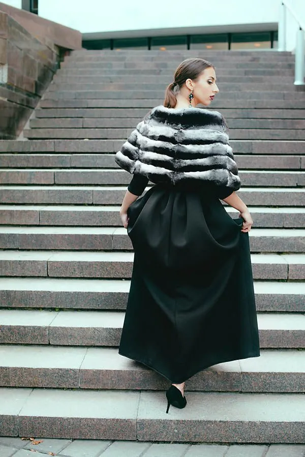 Genuine Chinchilla Fur Bolero