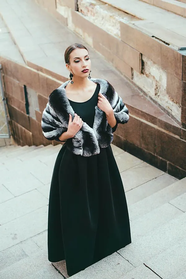 Genuine Chinchilla Fur Bolero