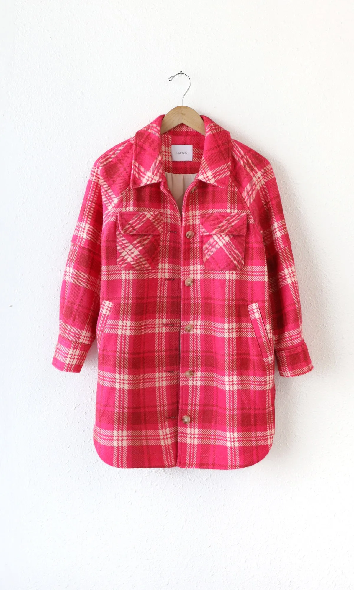 Gracey Cozy Oversized Plaid Long Shaket