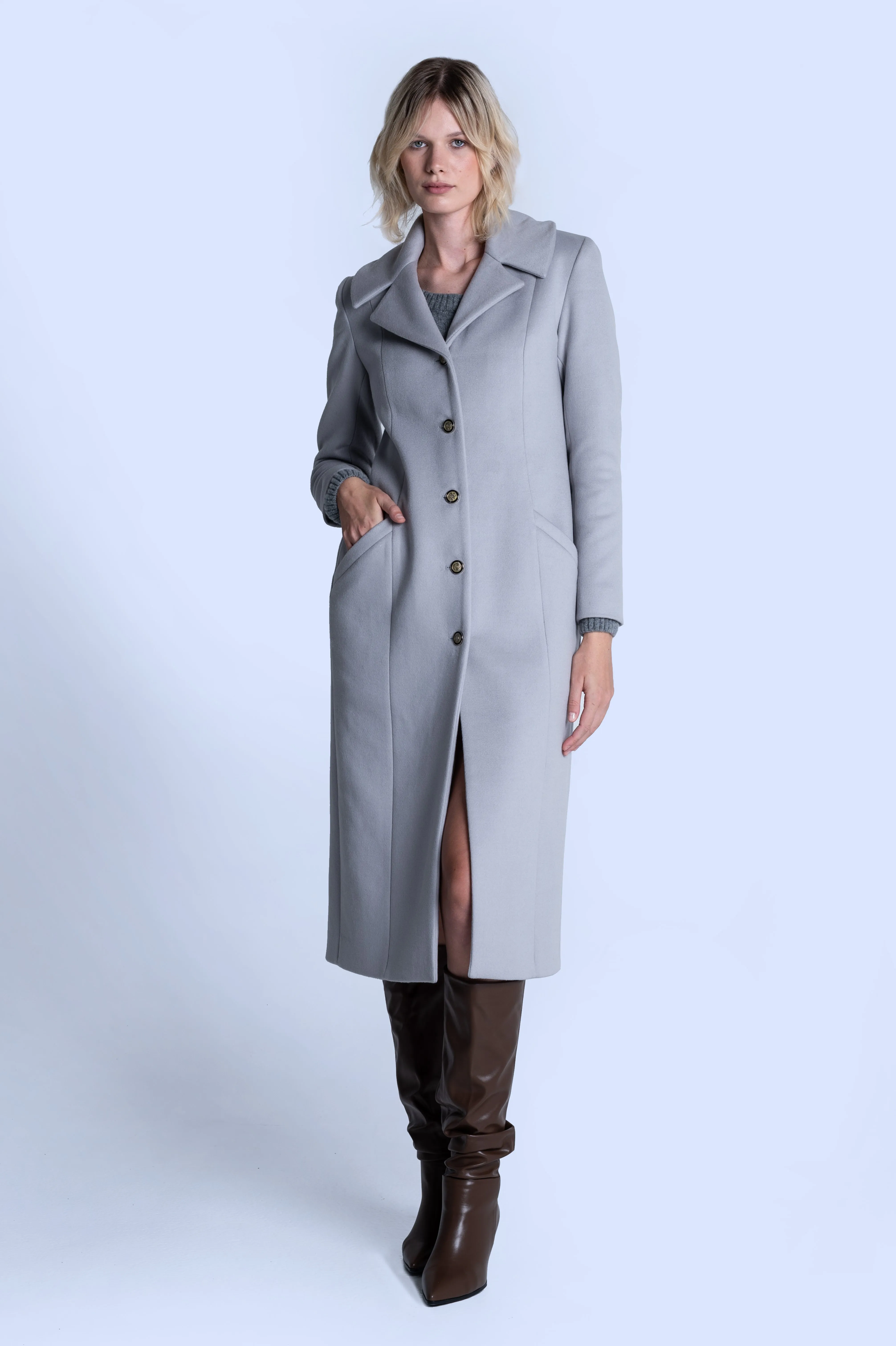 GREY CASHMERE COAT