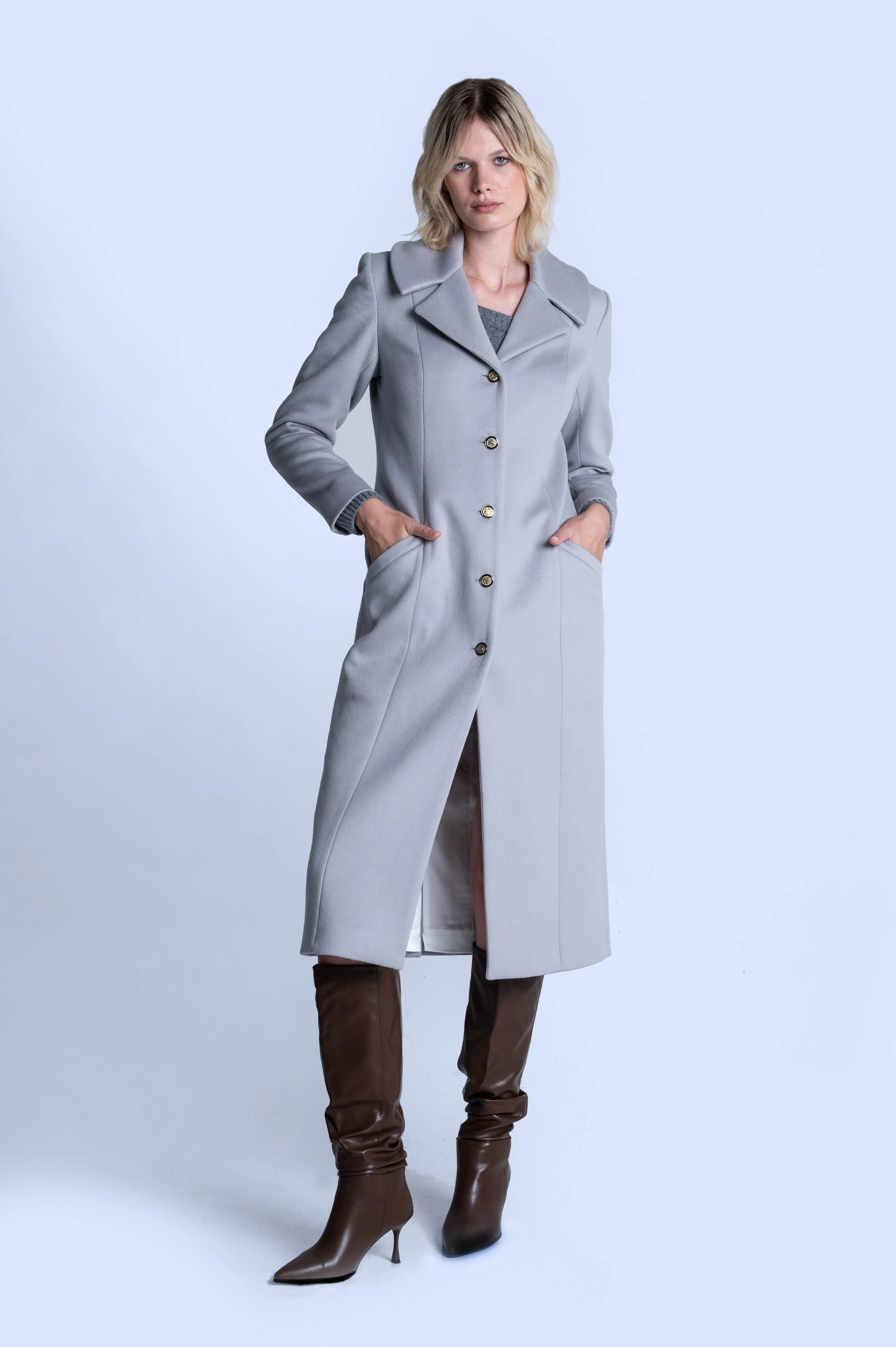 GREY CASHMERE COAT