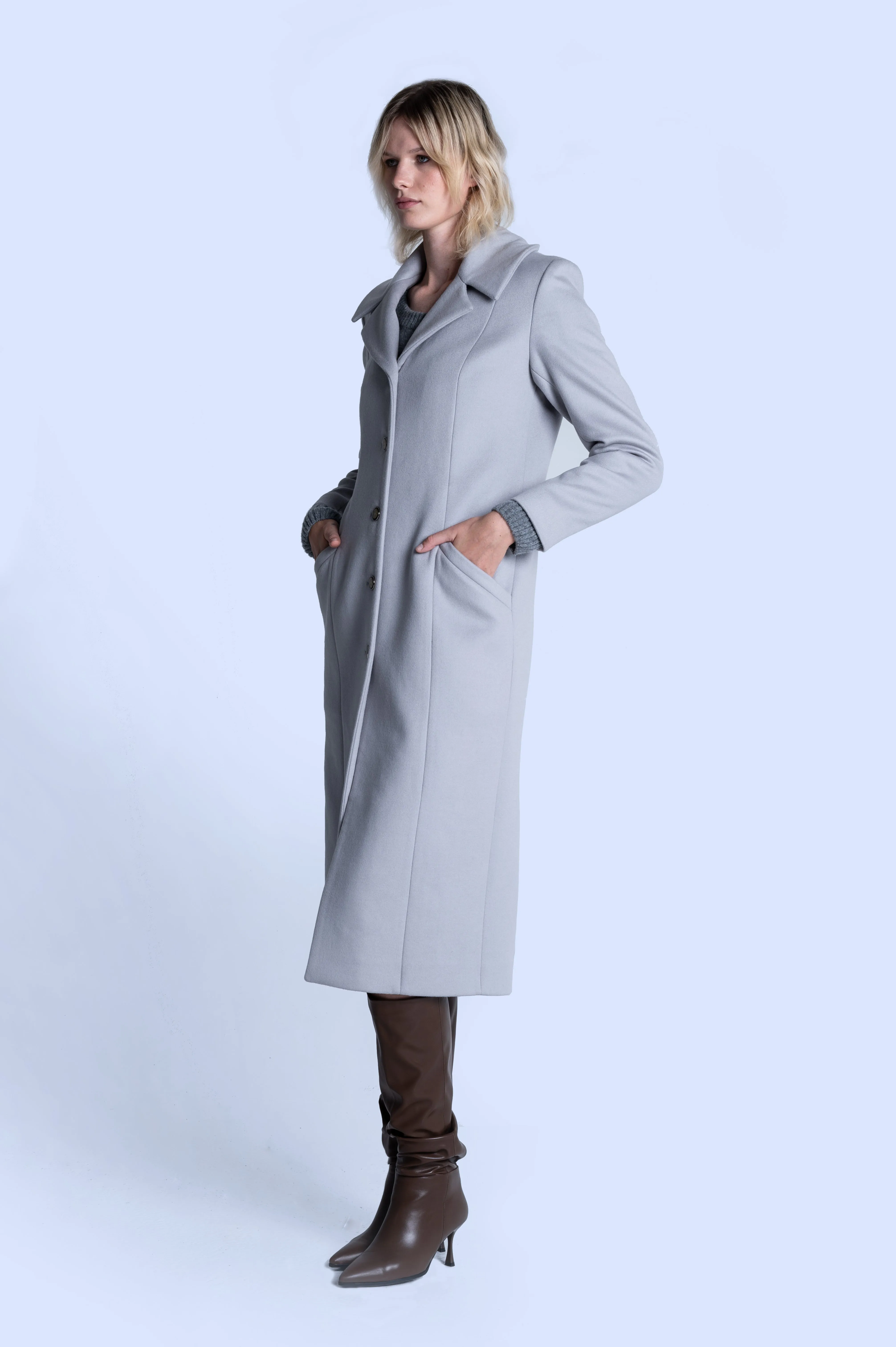 GREY CASHMERE COAT