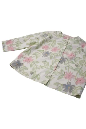 Handmade vintage flower power jacket, L