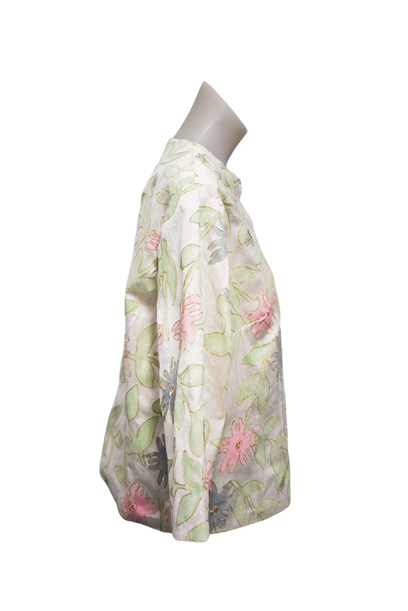 Handmade vintage flower power jacket, L