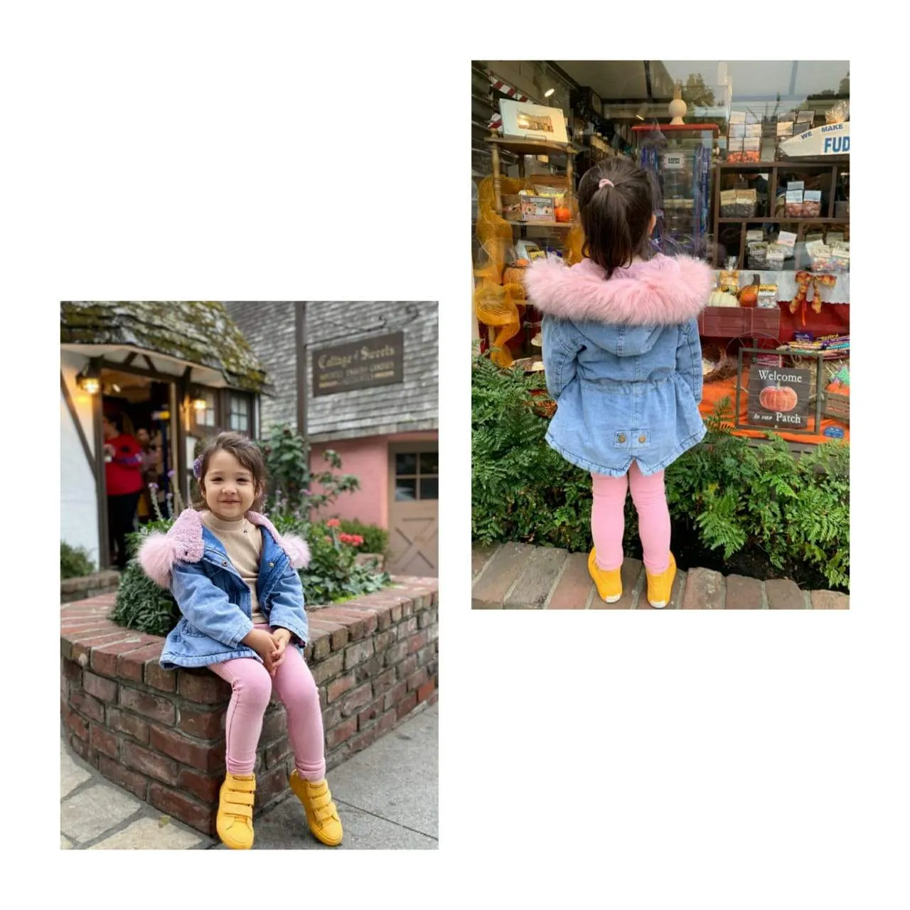 Holly Oversized Denim Fur Hooded Winter Coat Jacket