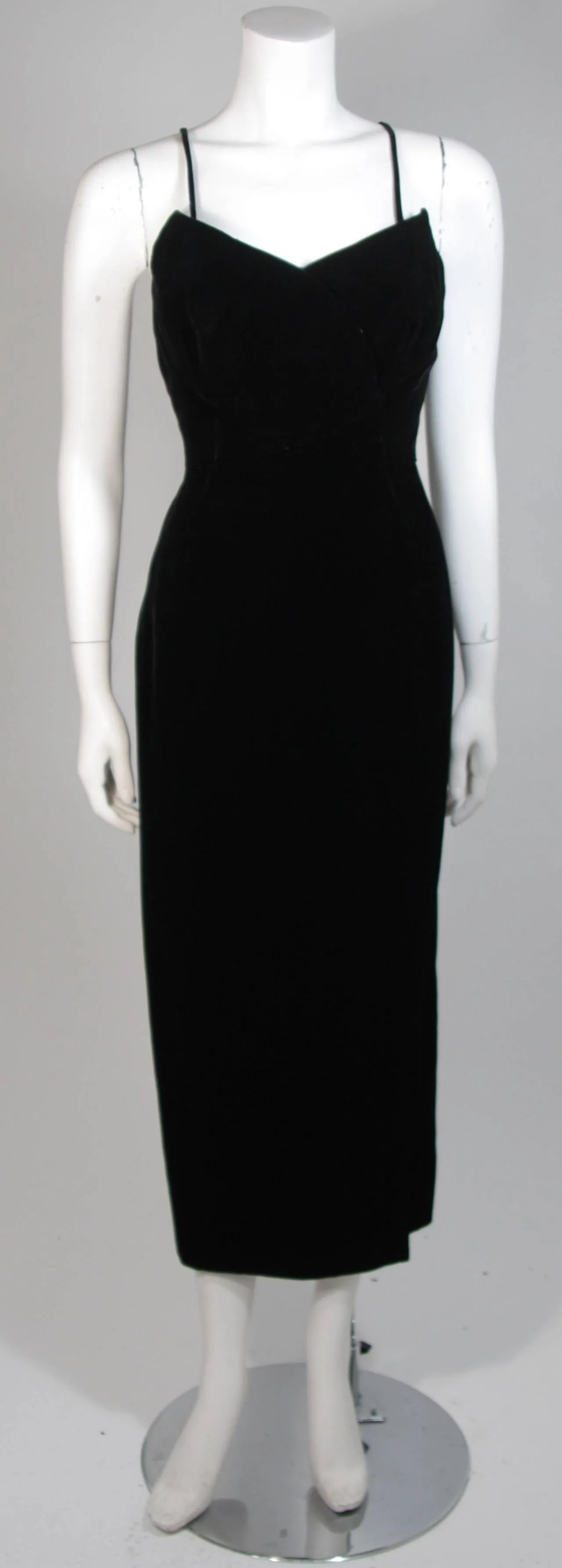 HOWARD GREER 2 pc Velvet Gown, Beaded Bolero Size Small