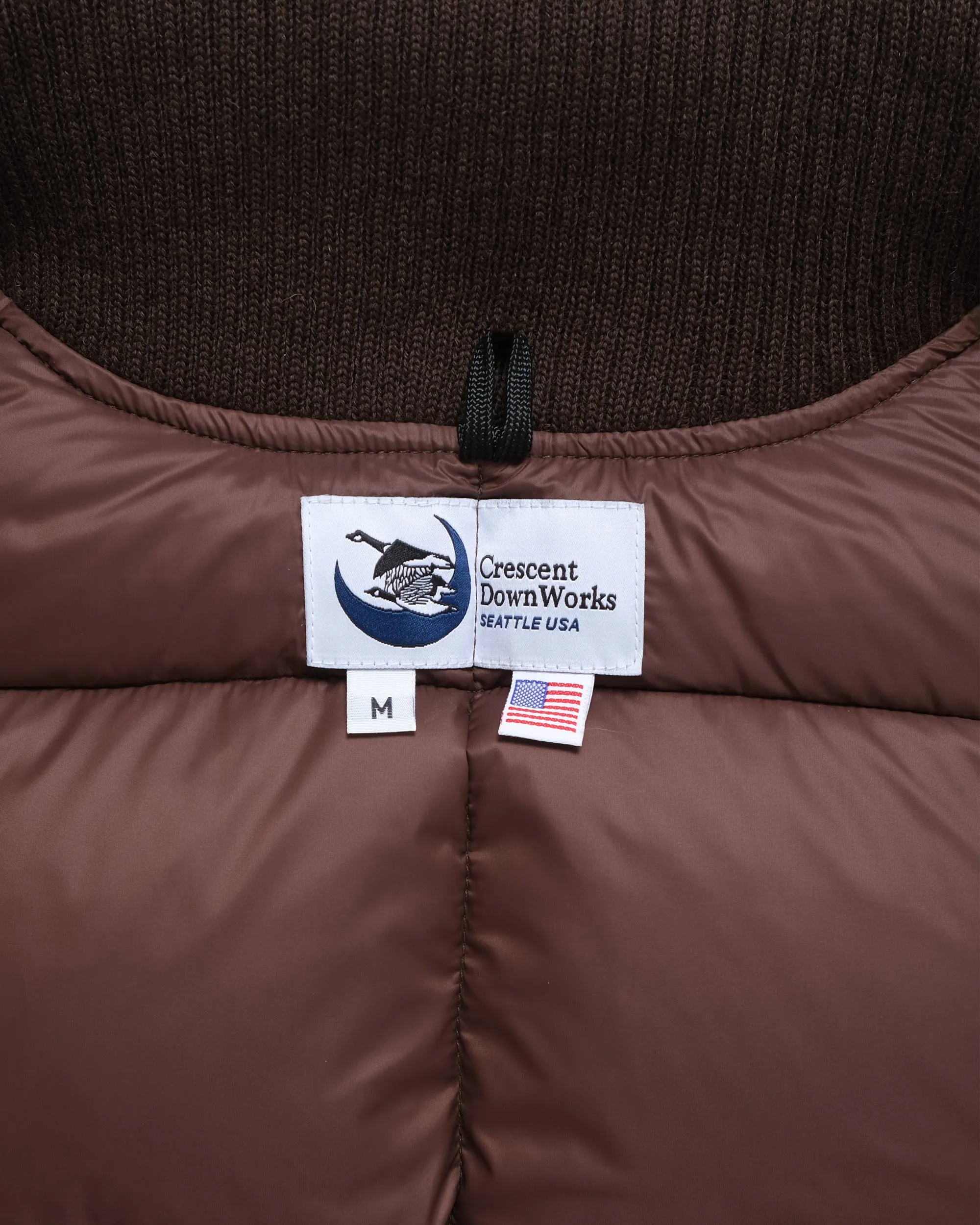 Italian Vest – Quilted Brown Herringbone Wool