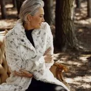 Jacket Faux Fur Snow Leopard