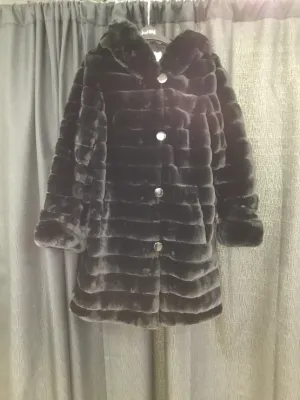 Joseph Ribkoff Faux Fur Reversible Coat Black 214913R