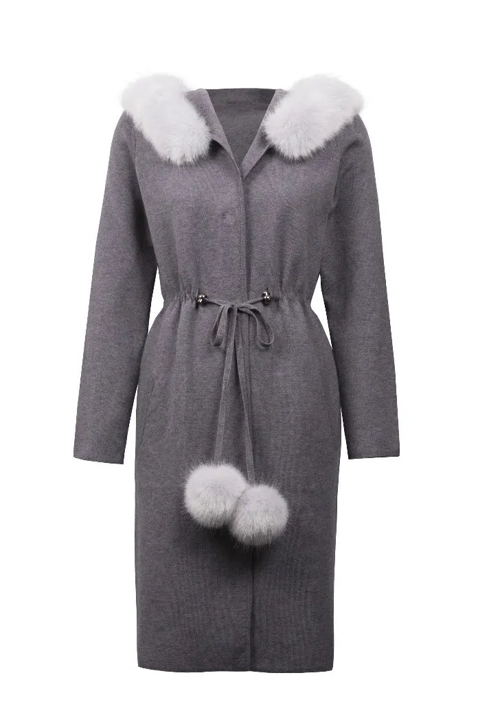 Joseph Ribkoff hooded sweater coat 214942